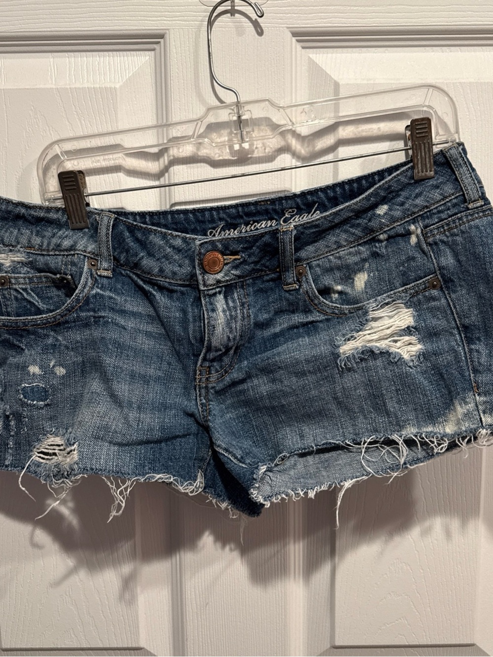 American Eagle Outfitters Distressed Denim Cutoff Shorts - Blue
